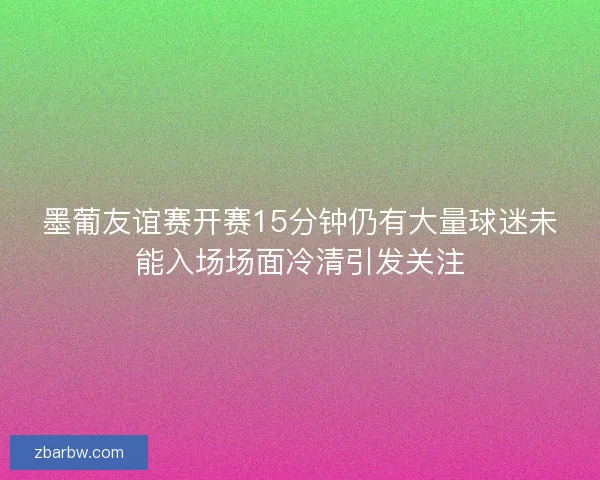 墨葡友谊赛开赛15分钟仍有大量球迷未能入场场面冷清引发关注